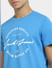 Blue Logo Print Crew Neck T-shirt_406229+5