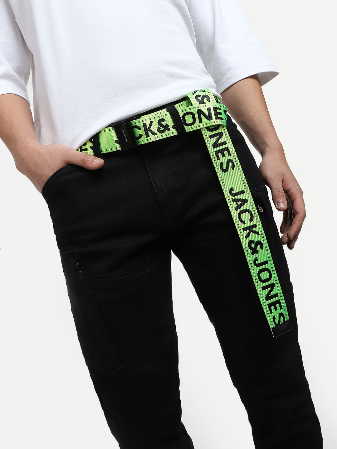 High-waisted tailored trousers - Neon green - Ladies | H&M IN