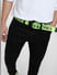 Neon Green Tape Detail Long Belt_404577+1