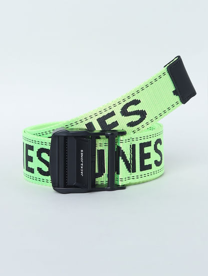 Neon Green Tape Detail Long Belt