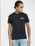Black Graphic Print Crew Neck T-shirt_406232+2