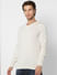 White V Neck Knit Pullover