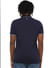 Dark Blue Contrast Tipping Polo Neck T-shirt_383096+4