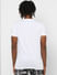 White Logo Print Crew Neck T-shirt_383105+4