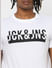 White Logo Print Crew Neck T-shirt_383105+5