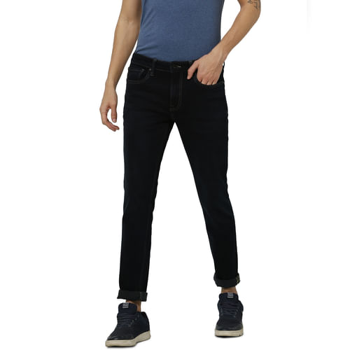 JACK&JONES Black Low Rise Glenn Slim Fit Jeans