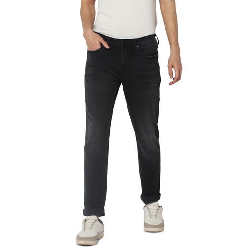 JACK&JONES Black Low Rise Glenn Slim Fit Jeans