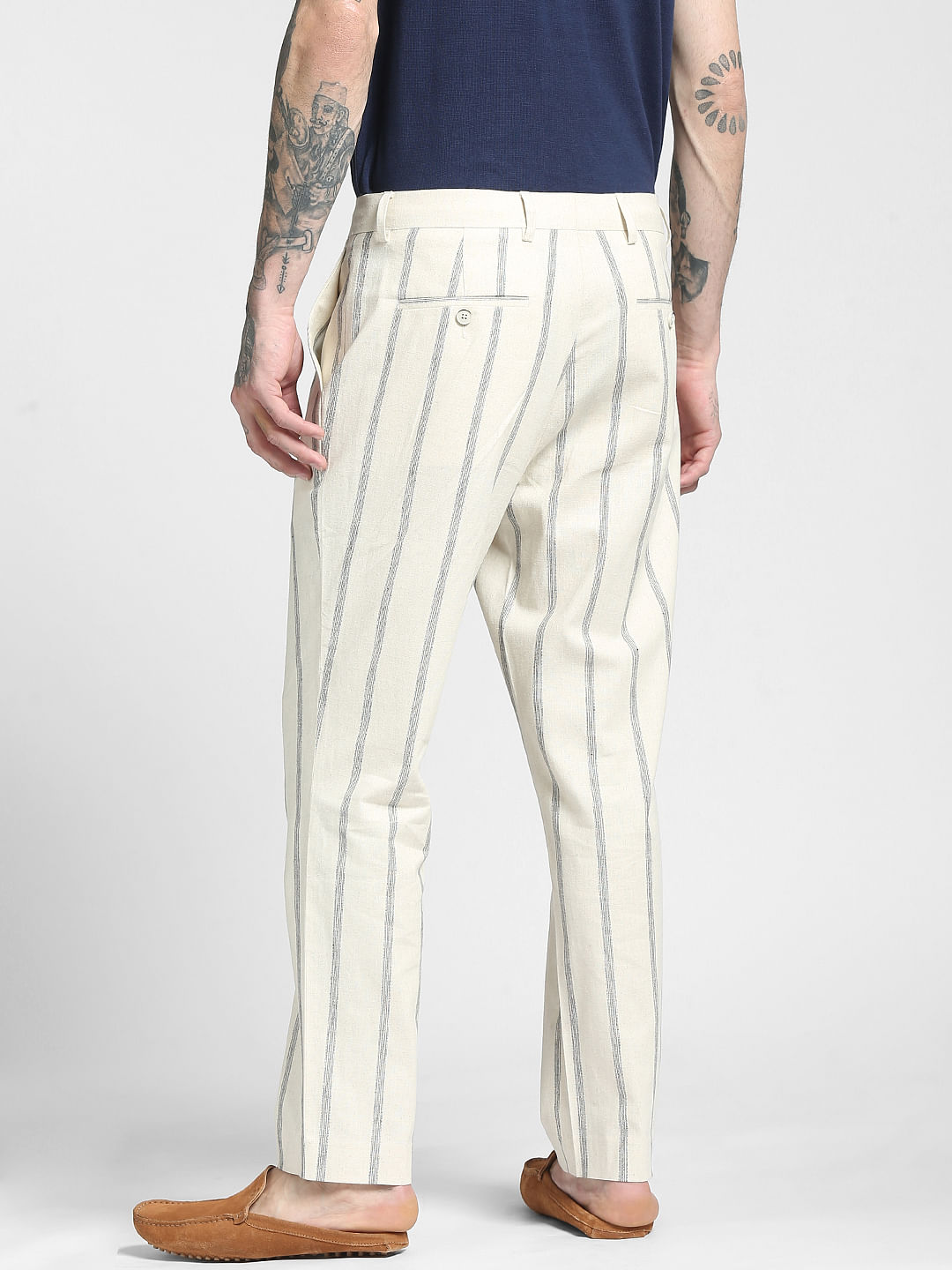 Buy White Black Stripe Men Pant Cotton Handloom for Best Price Reviews  Free Shipping