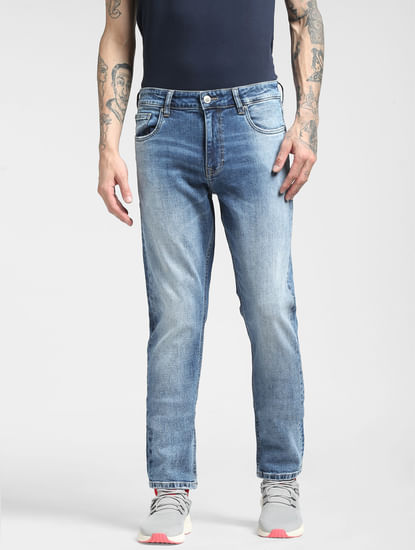 Blue Low Rise Glenn Slim Jeans