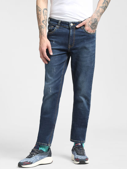 Blue Low Rise Glenn Slim Jeans