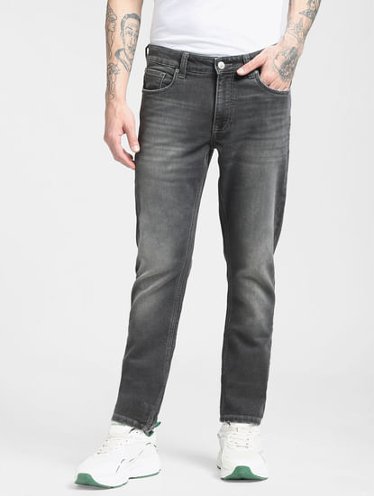 Grey Low Rise Glenn Slim Jeans