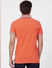 Orange Contrast Tipping Polo Neck T-shirt_392676+4