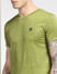 Green Jacquard Crew Neck T-shirt_392678+5