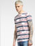 White Striped Crew Neck T-shirt_392683+2