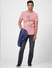 Pink Graphic Print Crew Neck T-shirt_392689+1