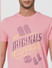Pink Graphic Print Crew Neck T-shirt_392689+5