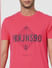 Pink Graphic Print Crew Neck T-shirt_392694+5