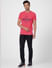 Pink Graphic Print Crew Neck T-shirt_392694+6