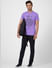Purple Graphic Print Crew Neck T-shirt_392695+1