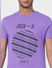Purple Graphic Print Crew Neck T-shirt_392695+5