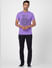 Purple Graphic Print Crew Neck T-shirt_392695+6