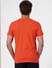 Red Logo Print Crew Neck T-shirt_392698+4