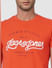 Red Logo Print Crew Neck T-shirt_392698+5