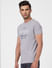 Grey Graphic Print Crew Neck T-shirt_392700+3