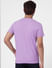 Purple Logo Print Crew Neck T-shirt_392701+4