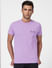 Purple Crew Neck T-shirt_392704+2
