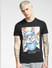 Black Graphic Print Crew Neck T-shirt_392779+2