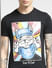 Black Graphic Print Crew Neck T-shirt_392779+5