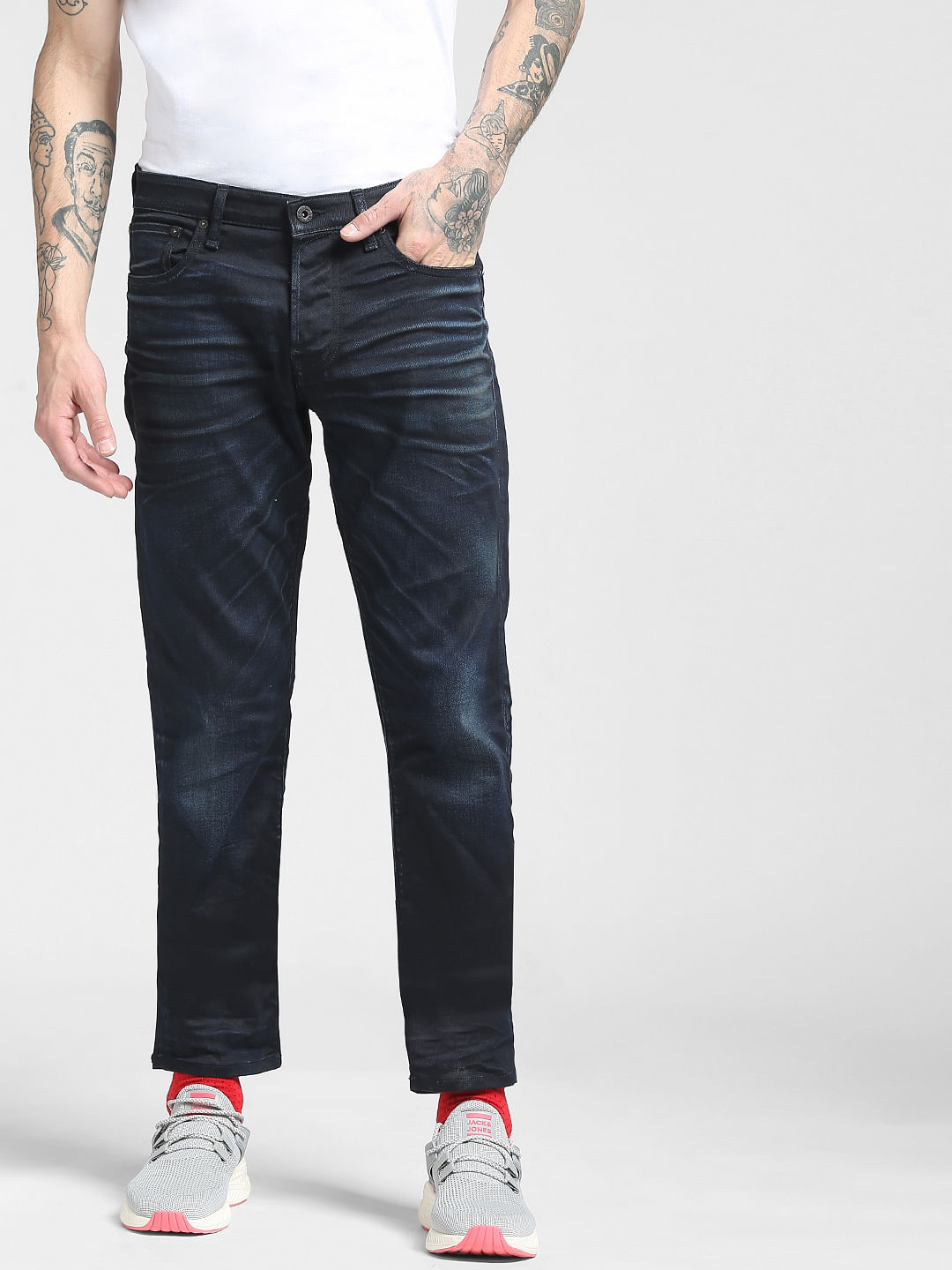 Buy Blue Low Rise Simon Anti Fit Jeans for Men