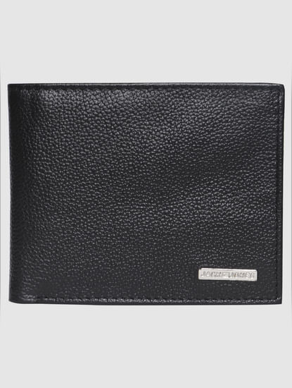 Black Leather Textured Wallet