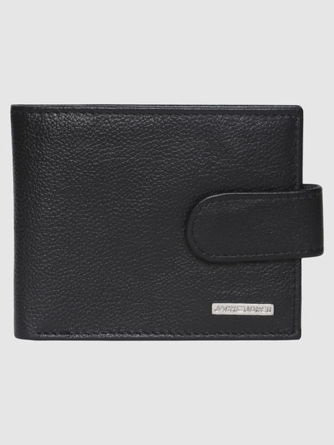 Black Leather Magnetic Clip Wallet
