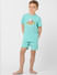 Boys Green T-shirt & Shorts Sleepwear Set_392895+1