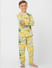 Boys Yellow Printed Sleepwear Set_392896+1
