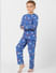 Boys Blue Printed T-shirt & Pyjama Sleepwear Set_392925+1