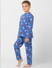 Boys Blue Printed T-shirt & Pyjama Sleepwear Set_392925+2