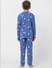 Boys Blue Printed T-shirt & Pyjama Sleepwear Set_392925+3