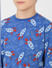 Boys Blue Printed T-shirt & Pyjama Sleepwear Set_392925+4