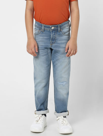 Boys Blue Mid Rise Clark Regular Jeans
