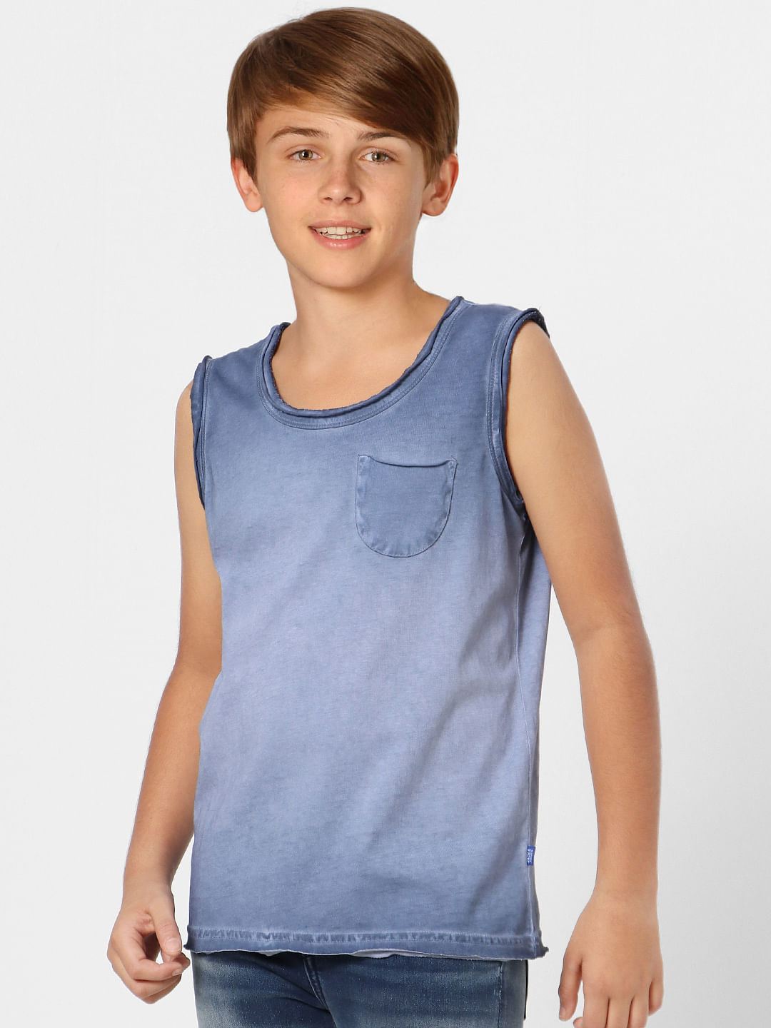 Sleeveless boys outlet shirts