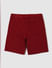 Boys Red Mid Rise Chino Shorts