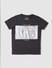 Boys Dark Grey Graphic Logo Print Crew Neck T-shirt