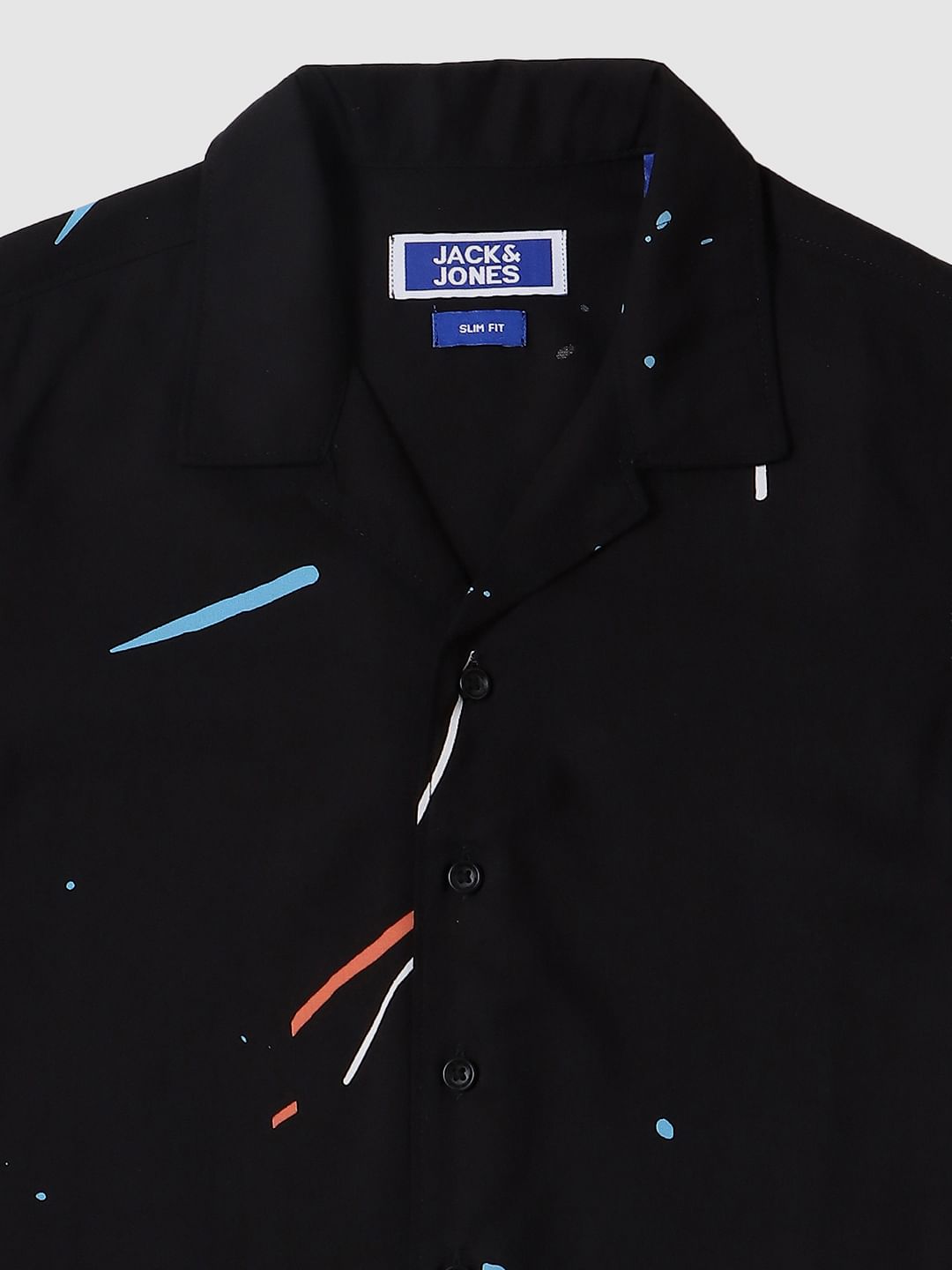 black shirt with paint