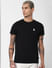Black Textured Crew Neck T-shirt