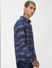 Dark Blue Striped Linen Full Sleeves Shirt_59752+3