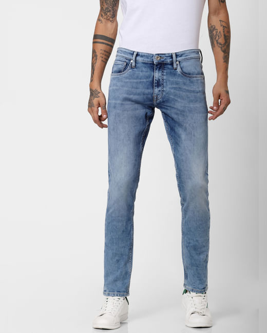 Light Blue Low Rise Washed Liam Skinny Jeans