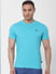 Light Blue Crew Neck T-shirt_383437+2